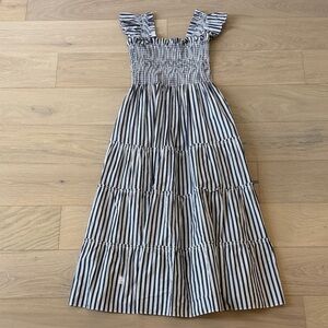 Hill House Striped Black and White Midi Dress